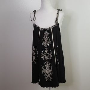 Forever 21 Embroidered Tassled Tunic Tank Dress